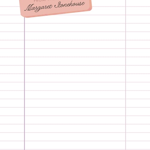 This is a peony kids thank you cards notes with standard by Mellary Bitner called dreaming of fullscap printing on signature in standard