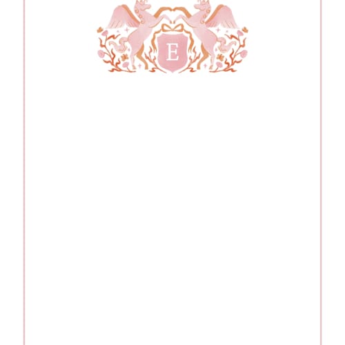 This is a marmalade kids thank you cards notes with standard by Masha Zimovich called unicorn crest printing on signature in standard