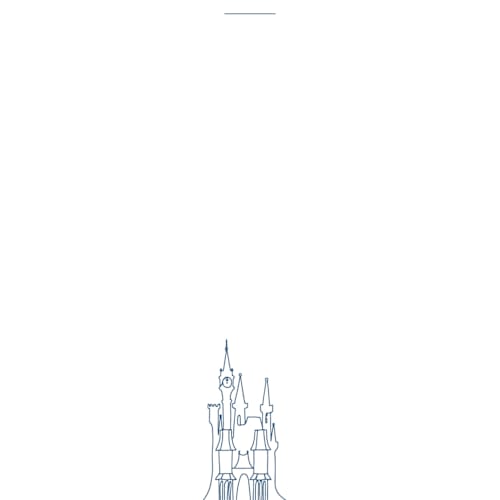 This is a midnight kids thank you cards notes with standard by Britt Mills called the castle from disney's cinderella printing on signature in standard