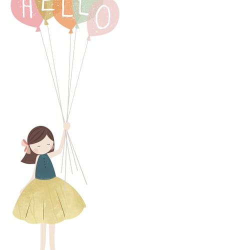 This is a buttercream kids thank you cards notes with standard by peetie design called a sweet hello printing on signature in standard