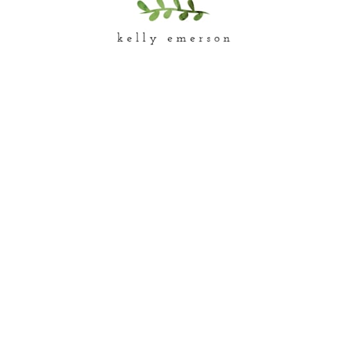 This is a coal personalized stationery thank you cards with standard by Brianne Larsen called fern printing on signature in 4.25x5.5