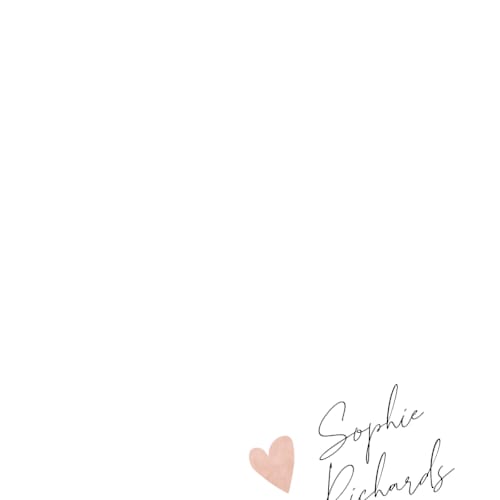 This is a blush personalized stationery thank you cards with standard by Adelyn T. called signed heart printing on signature in 4.25x5.5