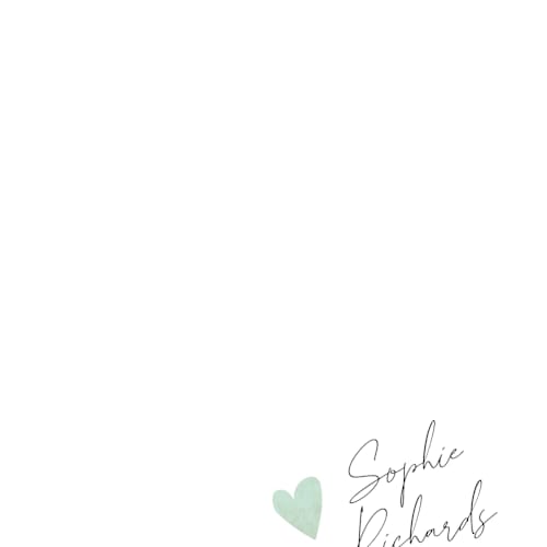 This is a seafoam personalized stationery thank you cards with standard by Adelyn T. called signed heart printing on signature in 4.25x5.5