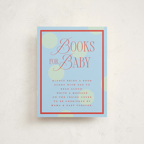 This is a sundae baby shower insert cards with standard by Nazia Hyder called gelato printing on signature in standard