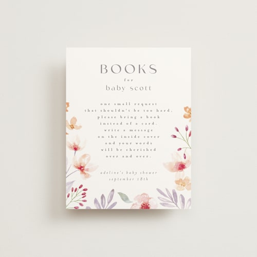 This is a summer baby shower insert cards with standard by Anastasia Makarova called summer day printing on signature in standard