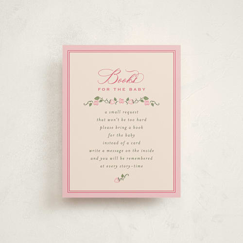 This is a berry baby shower insert cards with standard by letterfix called very berry printing on signature in standard