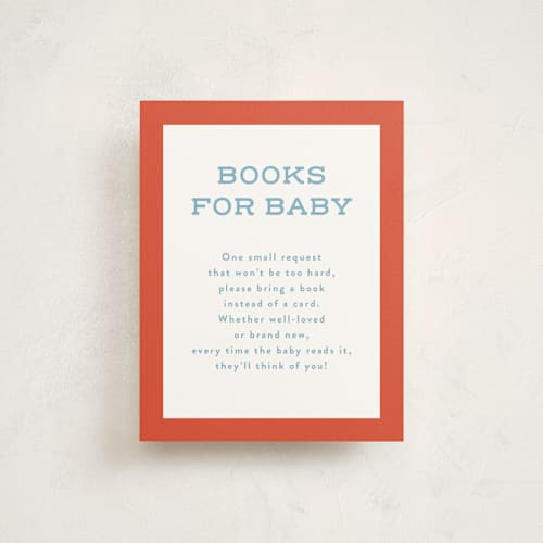 This is a cherry baby shower insert cards with standard by Paper Raven Co. called rookie season printing on signature in standard