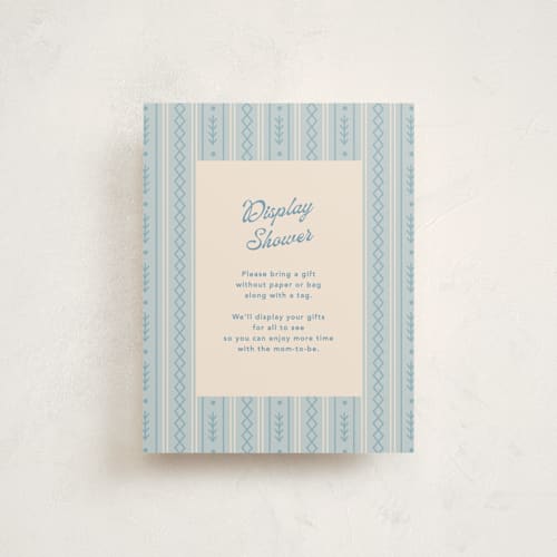 This is a frost baby shower insert cards with standard by Creo Study called après ski printing on signature in standard