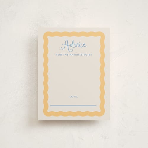 This is a melon baby shower insert cards with standard by Megan Davis called augusta printing on signature in standard