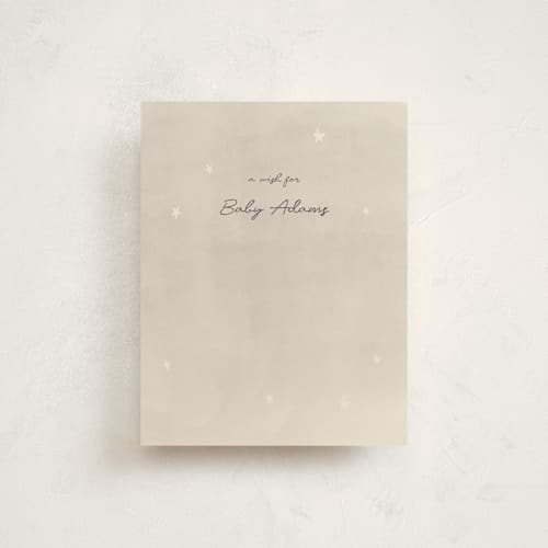 This is a cream baby shower insert cards with standard by Ani Somi called lullaby printing on signature in standard