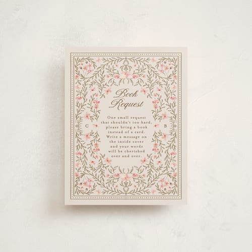 This is a versailles baby shower insert cards with standard by Claudia Orengo called victorian printing on signature in standard