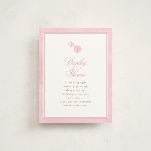 This is a watermelon baby shower insert cards with standard by Creo Study called un hochet printing on signature in standard
