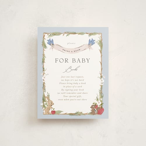 This is a blue skies baby shower insert cards with standard by Erin L. Wilson called disney's snow white someday printing on signature in standard