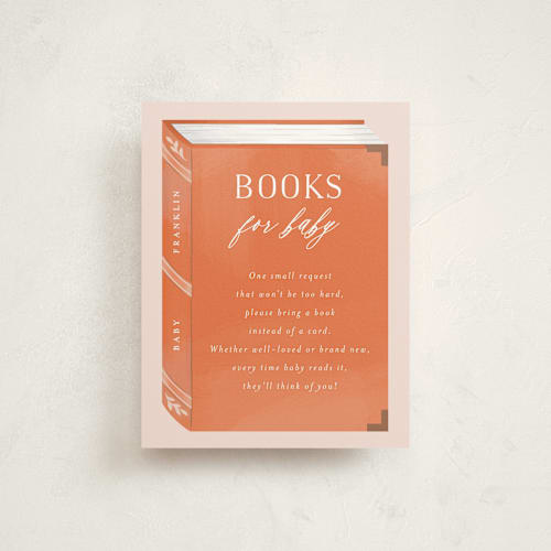 This is a auburn baby shower insert cards with standard by Paper Raven Co. called fabled storybook printing on signature in standard