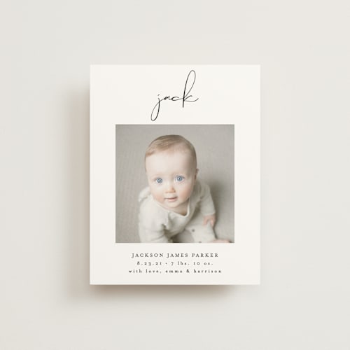 This is a midnight birth announcements with standard by Lehan Veenker called just me printing on signature80 in booklette