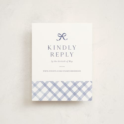 This is a bluebell reception cards with standard by Meagan Christensen called lattice printing on signature in standard