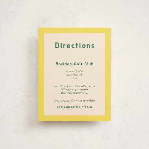 This is a limoncello reception cards with standard by Ani Somi called bright stripes printing on signature in standard