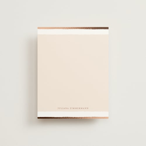 This is a cream foil stamped stationery with foil pressed by Juliana Zimmermann called versailles printing on signature in 4.25x5.5