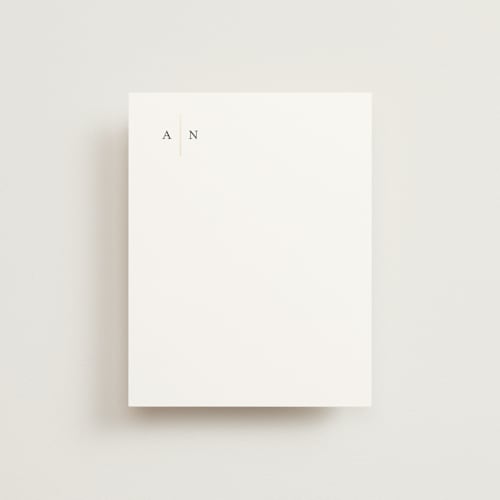 This is a linen foil stamped stationery with foil pressed by Pixel and Hank called basic printing on signature in 4.25x5.5