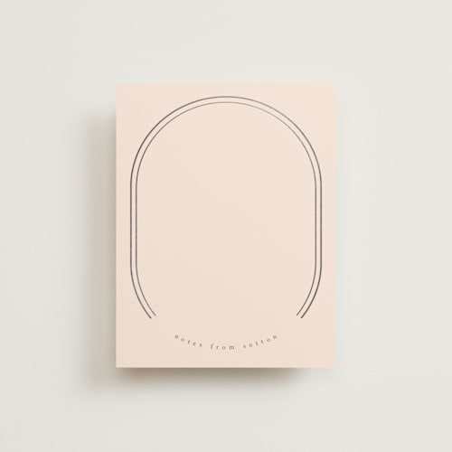 This is a tea rose foil stamped stationery with foil pressed by chocomocacino called opaline printing on signature in 4.25x5.5