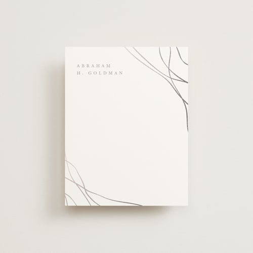 This is a dreamy foil stamped stationery with foil pressed by letterfix called strands printing on signature in 4.25x5.5