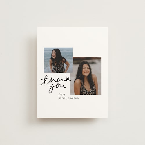 This is a noir graduation insert cards with standard by Abbigail Lim called tassel turned, diploma earned printing on signature in standard