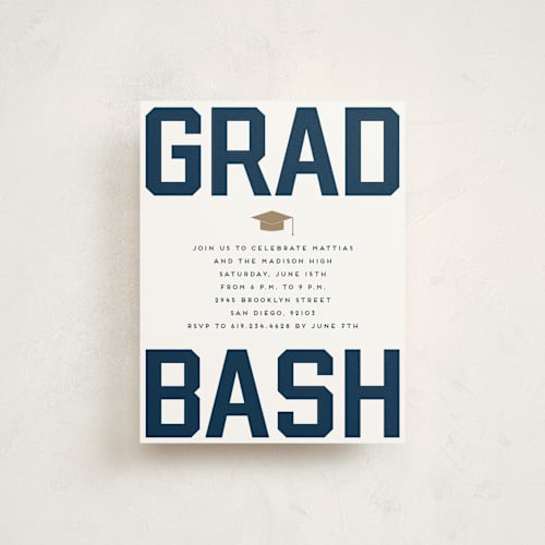 This is a alabaster graduation insert cards with standard by Erica Krystek called upward printing on signature in standard