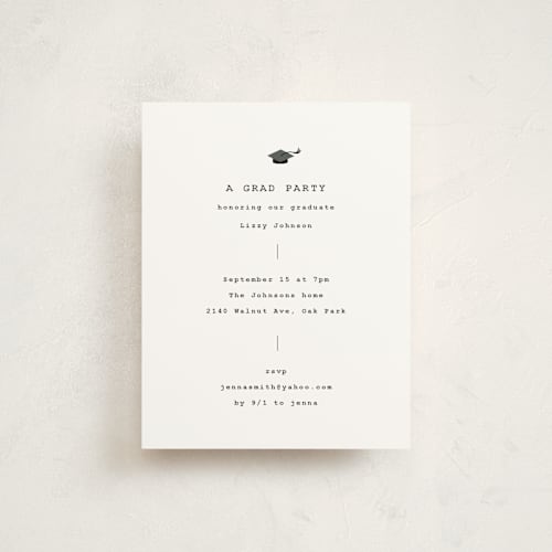 This is a silk graduation insert cards with standard by Adelyn T. called subtle printing on signature in standard