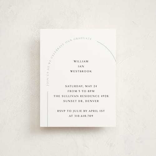 This is a quartz graduation insert cards with standard by Erin Deegan called arc printing on signature in standard