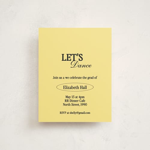 This is a butter graduation insert cards with standard by Helena Vitto called good times co. printing on signature in standard