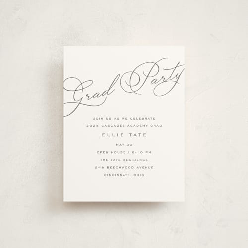 This is a cotton graduation insert cards with standard by Susan Zinader called timeless script printing on signature in standard