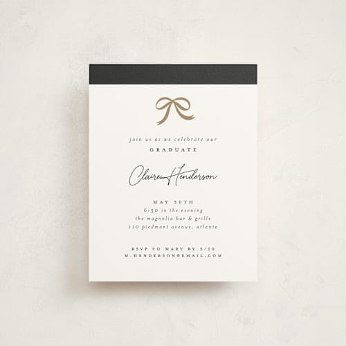 This is a noir graduation insert cards with standard by Paper Raven Co. called sweet grad cap printing on signature in standard