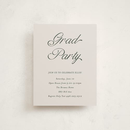 This is a slate graduation insert cards with standard by Pati Cascino called graduate printing on signature in standard