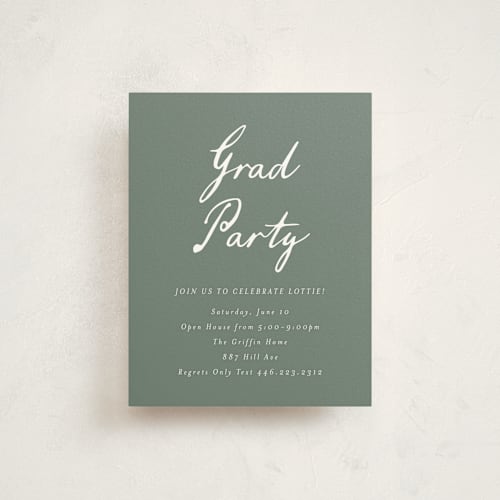 This is a pearl graduation insert cards with standard by Ashley Iwafuchi called grad greetings printing on signature in standard