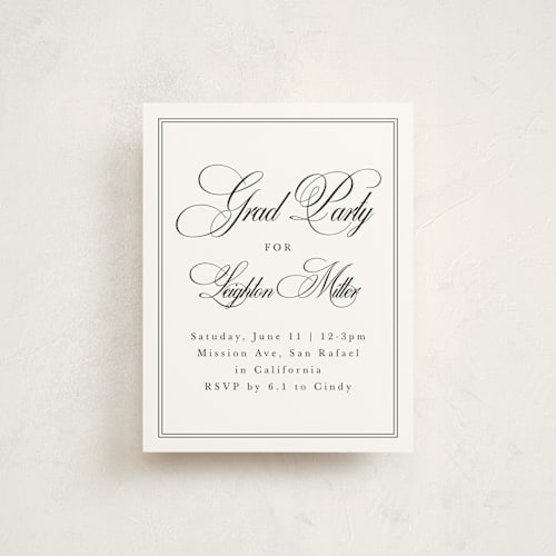 This is a pearl graduation insert cards with standard by Sarah Brown called traditionally printing on signature in standard