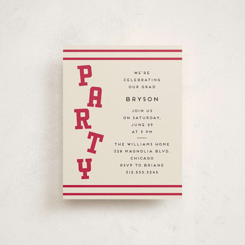 This is a cherry graduation insert cards with standard by Louise Kay called team grad printing on signature in standard