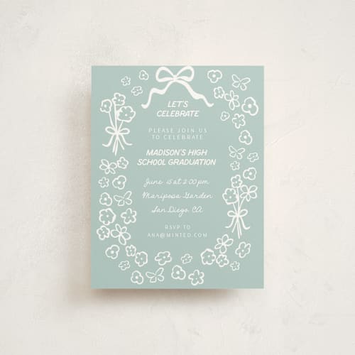 This is a snow graduation insert cards with standard by Stephanie Heinrich Godbout called handwritten stack printing on signature in standard