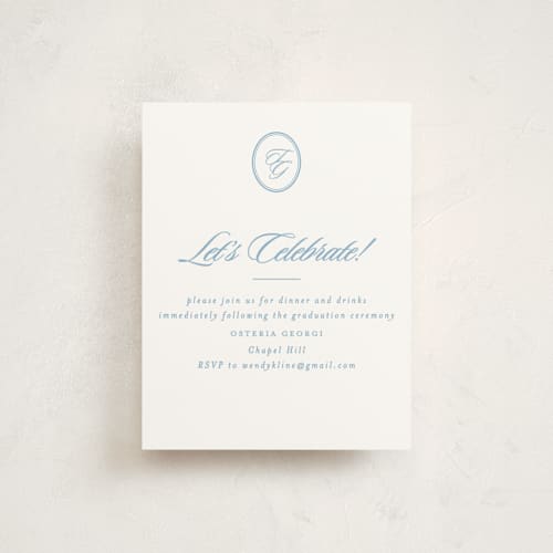 This is a capri graduation insert cards with standard by Creo Study called scripted printing on signature in standard