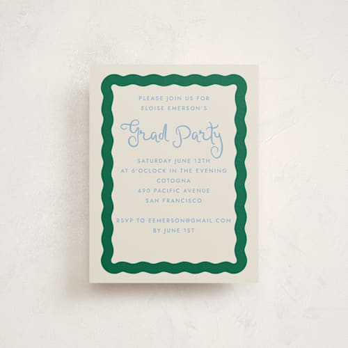 This is a tide graduation insert cards with standard by Megan Davis called augusta printing on signature in standard