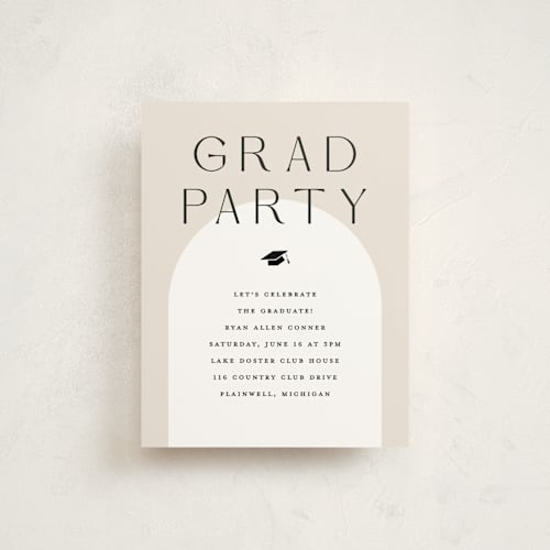 This is a ivory graduation insert cards with standard by Pixel and Hank called vision printing on signature in standard