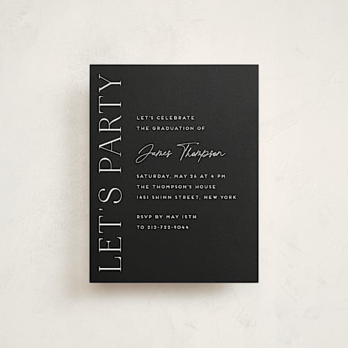 This is a ivory graduation insert cards with standard by Monika Torun called stacked printing on signature in standard