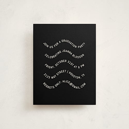 This is a nero graduation insert cards with standard by Pati Cascino called celebra printing on signature in standard