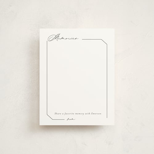 This is a noir graduation insert cards with standard by Emily Betts called simply sweet frame printing on signature in standard