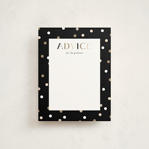 This is a spark graduation insert cards with standard by Erin German called flourished printing on signature in standard