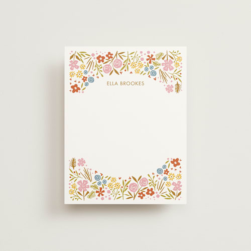 This is a rose kids thank you cards notes with standard by Vivian Yiwing called garden cheers printing on signature in standard