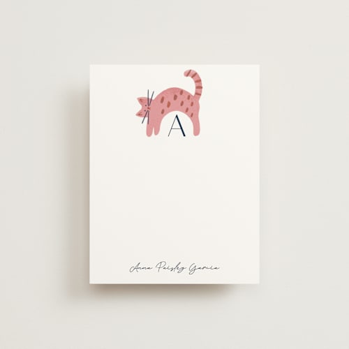 This is a strawberry kids thank you cards notes with standard by Griffinbell Paper Co. called cat tale printing on signature in standard