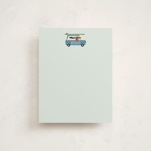 This is a pool kids thank you cards notes with standard by JeAnna Casper called surf printing on signature in standard