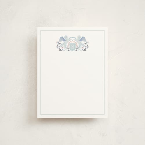 This is a frozen kids thank you cards notes with standard by Masha Zimovich called unicorn crest printing on signature in standard