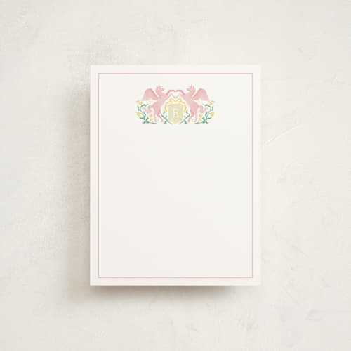 This is a sunshine kids thank you cards notes with standard by Masha Zimovich called unicorn crest printing on signature in standard