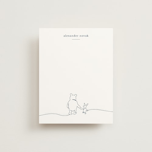 This is a royal kids thank you cards notes with standard by Britt Mills called a simple stroll from disney's winnie the pooh printing on signature in standard